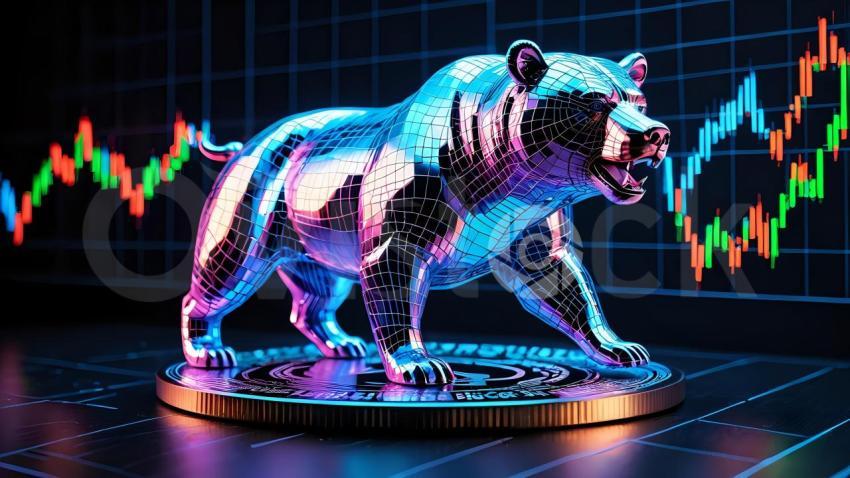 A Bear Statue On A Table